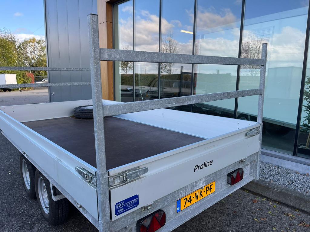 Tweedehands Proline Plateauwagen 350×185 2700kg 2014